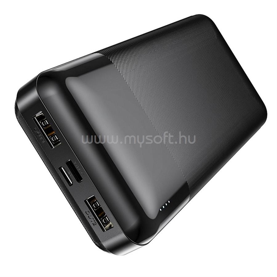 HOCO J72A Easy travel power bank (20000mAh) dual USB, fekete