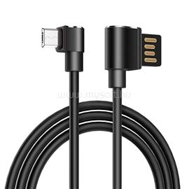 HOCO Long roam töltő adatkábel micro USB U37 90 fokos 1,2 méter fekete HC074342 small