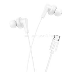 HOCO M114 fülhallgató SZTEREO Type-C, felvevő gomb, FEHÉR HOCO_M114_W small