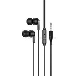 HOCO M124 fülhallgató SZTEREO 3.5mm jack, felvevő gomb, FEKETE HOCO_M124_BLACK small