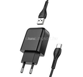 HOCO HOCO N2 VIGOUR hálózati töltő USB aljzat 10W, gyorstöltő + Type-C kábel, FEKETE HOCO_N2V_B_TYPE_C small