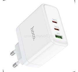 HOCO HOCO N30 hálózati töltő USB+2 Type-C aljzat 65W, PD gyorstöltő 3.0, FEHÉR HOCO_N30_WHITE small