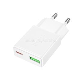 HOCO N73 Speed PD20W+QC3.0 USB-C, USB-A  ultravékony töltő (EU) HOCO_HC661164 small