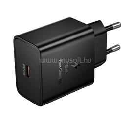 HOCO N77 hálózati töltő Type-C aljzat (45W, GaN, PD gyorstöltő) FEKETE HOCO_N77_B small