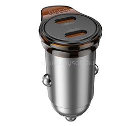 HOCO NZ16B autós töltő 2 Type-C aljzat 45W, PD gyorstöltő 3.0, SÖTÉTSZÜRKE HOCO_NZ16B small