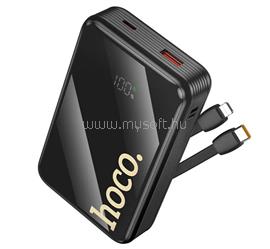 HOCO HOCO Q37A vésztöltő USB+Type-C aljzat 20000mAh, PD gyorstöltő + fix Type-C/lightning kábel, FEKETE HOCO_Q37A small