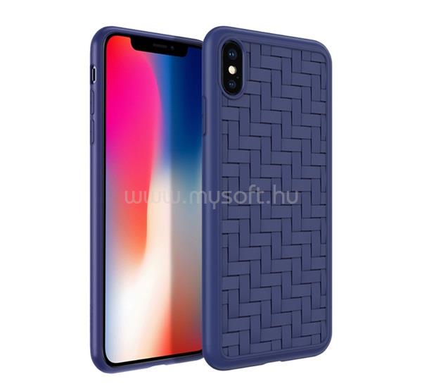 HOCO TRACERY szilikon telefonvédő (fonott minta) SÖTÉTKÉK