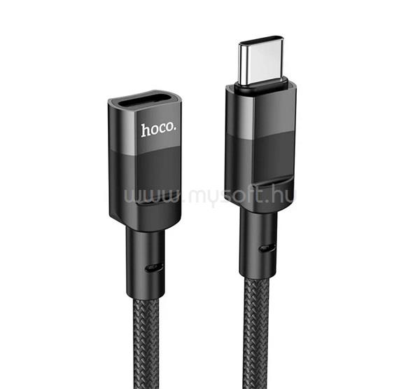 HOCO HOCO U107 adapter kábel Type-C aljzat - Type-C, 120cm, FEKETE