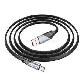 HOCO U119 5A Machine töltő adatkábel USB-A - Type-C lapos fekete 1,2m HOCO_HC605007 small