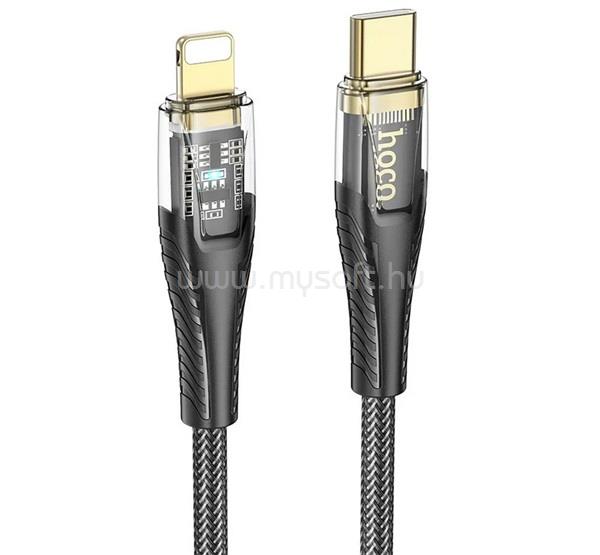 HOCO iPhone 14 Plus / 14 Pro Max / 14 Pro HOCO U121 adatkábel Type-C - lightning, 120cm, FEKETE