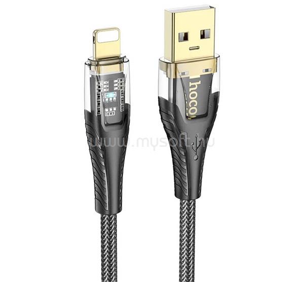 HOCO iPhone 14 Plus / 14 Pro Max / 14 Pro HOCO U121 adatkábel USB - lightning, 120cm, FEKETE