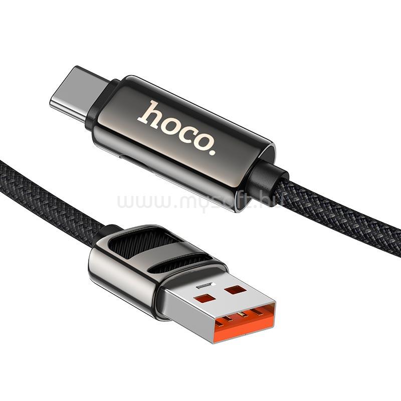 HOCO U137 A-C 66W töltő és adatkábel kijelzővel 1.2M (fekete)
