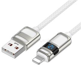 HOCO U137 Line töltő adatkábel kijelzővel iPhone USB-A - Lightning fehér 1,2m HOCO_HC636414 small