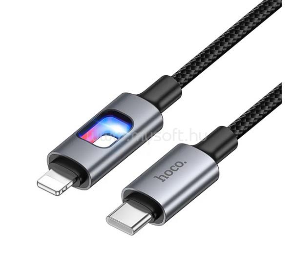 HOCO iPhone 14 Plus / 14 Pro Max / 14 Pro HOCO U144 adatkábel Type-C - lightning, 120cm, FEKETE