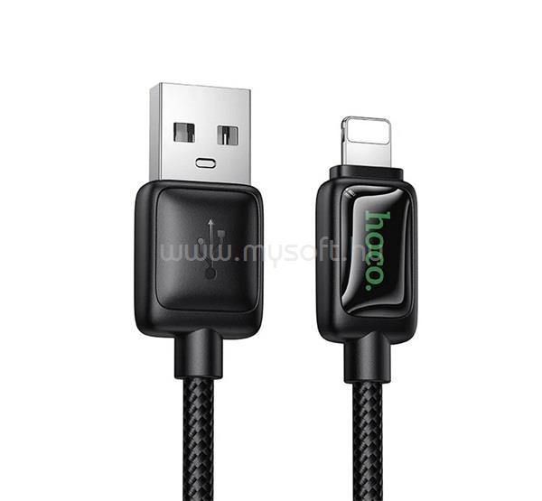 HOCO iPhone 14 Plus / 14 Pro Max / 14 Pro HOCO U146 adatkábel USB - lightning, 120cm, FEKETE