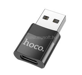 HOCO UA17 adapter USB - Type-C aljzat, OTG, FEKETE HOCO_UA17_TYPEC_USB small