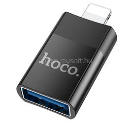 HOCO Xiaomi Redmi Note 17 / iPhone 14 Plus UA17 adapter USB aljzat - lightning, adatátvitel és töltés, FEKETE HOCO_UA17_USB_LIGHTNING small