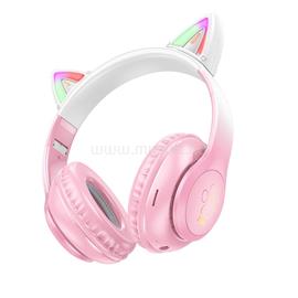 HOCO W42 vezeték nélküli bluetooth fejhallgató Cat Ear (cseresznyevirág) HC795847 small