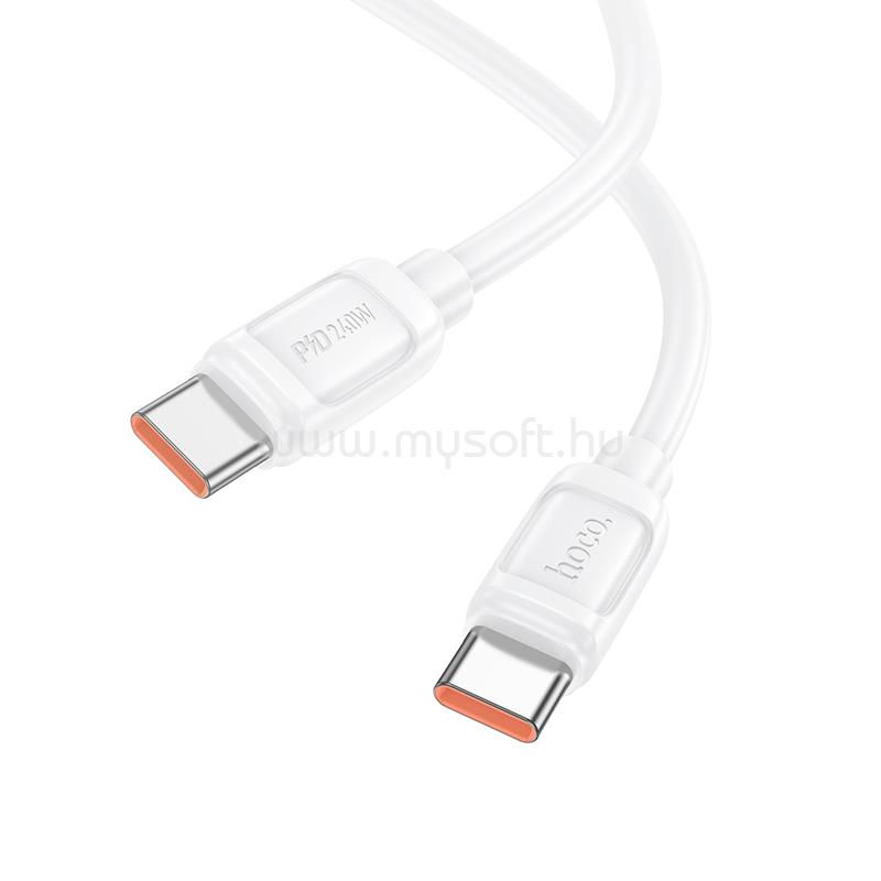 HOCO X115 Surpass 240 W-os gyors töltésű adatkábel C-C (fehér)