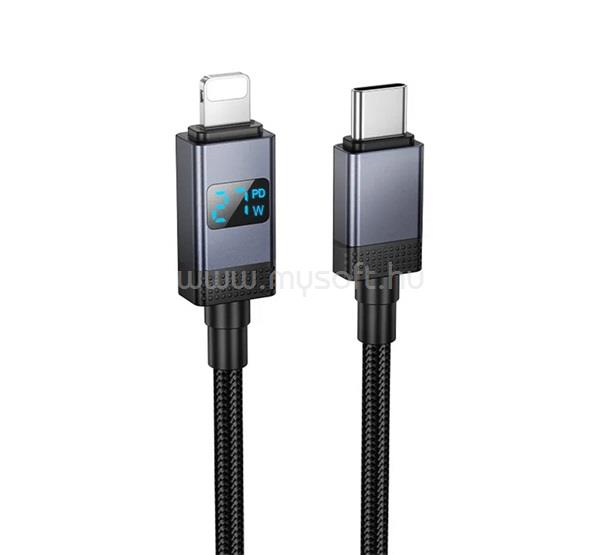 HOCO iPhone 14 Plus / 14 Pro Max / 14 Pro HOCO X118 adatkábel Type-C - lightning, 100cm, FEKETE
