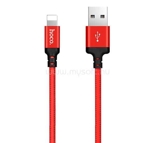 HOCO iPhone 14 Plus / 14 Pro Max / 14 Pro HOCO X14 adatkábel USB - lightning, 100cm, PIROS