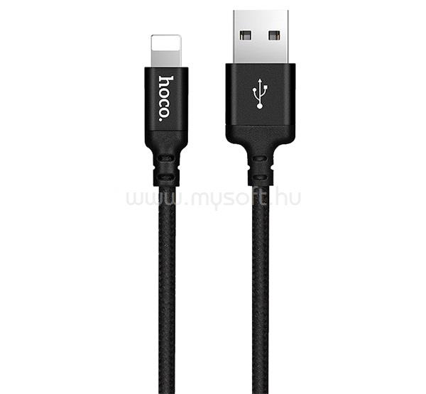HOCO iPhone 14 Plus / 14 Pro Max / 14 Pro HOCO X14 adatkábel USB - lightning, 200cm, FEKETE
