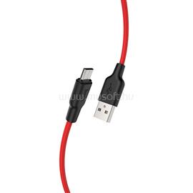 HOCO X21 Szilikon töltőkábel Micro USB 1m, piros HC711878 small