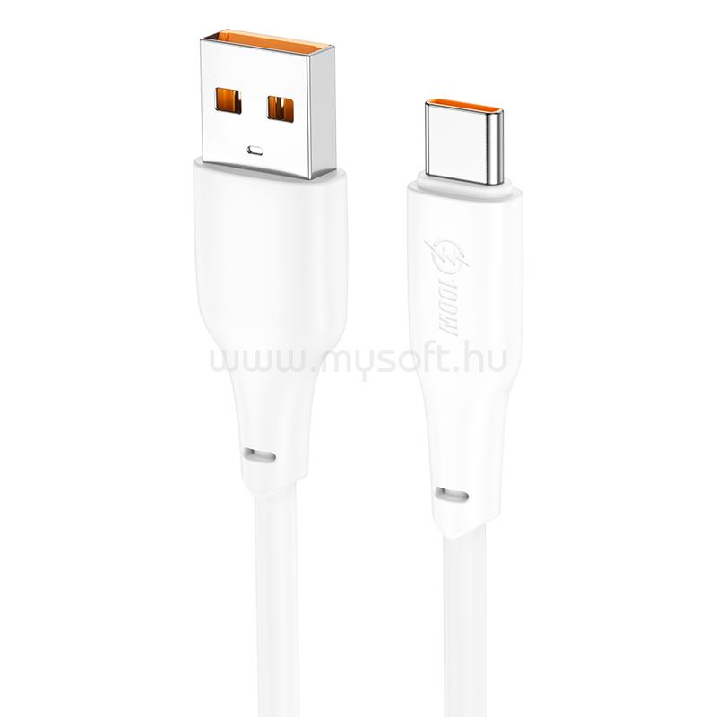 HOCO X93 Force 100W töltő adatkábel USB-A - Type-C fehér 1m