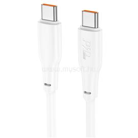 HOCO X93 Force 60W töltő adatkábel Type-C - Type-C fehér 1m HOCO_HC790699 small