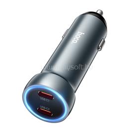 HOCO Z54B 60W USB-C PD 30W + 30W autós töltő (fémszürke) HOCO_HC645799 small
