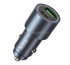HOCO Z60 autós töltő Type-C+USB aljzat 48W, LED jelzés, FEKETE HOCO_Z60 small