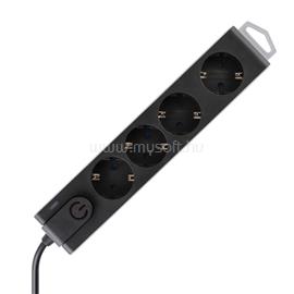 HOME NVT 4K/BK 4 aljzat 1,5méter 3x1mm fekete túlfeszültségvédett elosztó HOME_NVT_4K/BK small