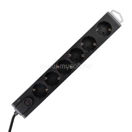 HOME NVT 6K/BK 6 aljzat 1,5méter 3x1mm2 túlfeszültség védett fekete elosztó HOME_NVT_6K/BK small