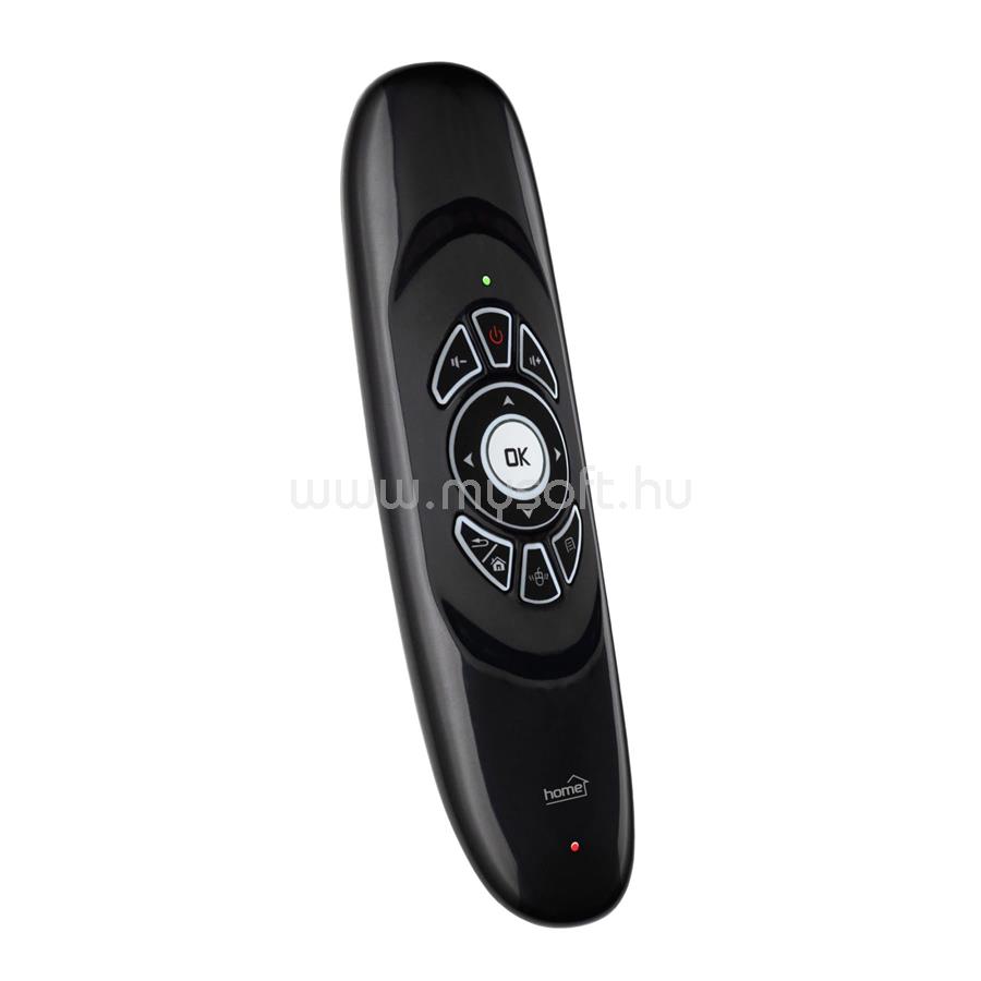HOME SMART távirányító, 2in1, egér, billentyűzet, tölthető, légegér, air mouse, világító billentyűzet
