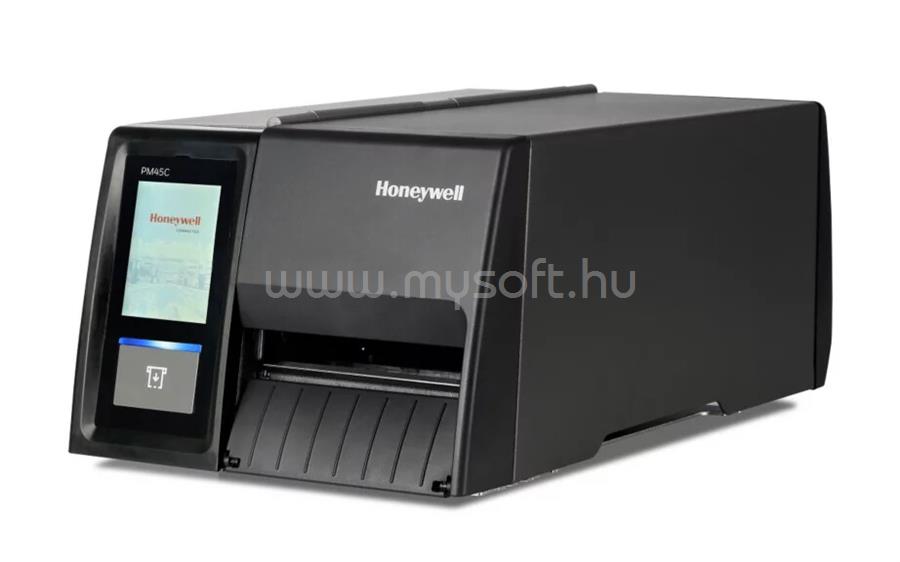 HONEYWELL PM45A 203 dpi ipari címkenyomtató érintőkijelzővel, visszacsévélővel és Label Taken szenzorral