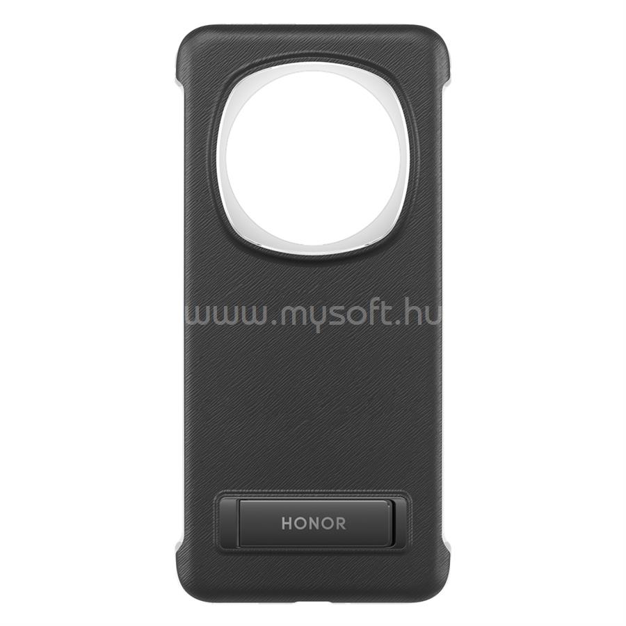 HONOR Magic 6 Pro PU Bracket Case tok (fekete)