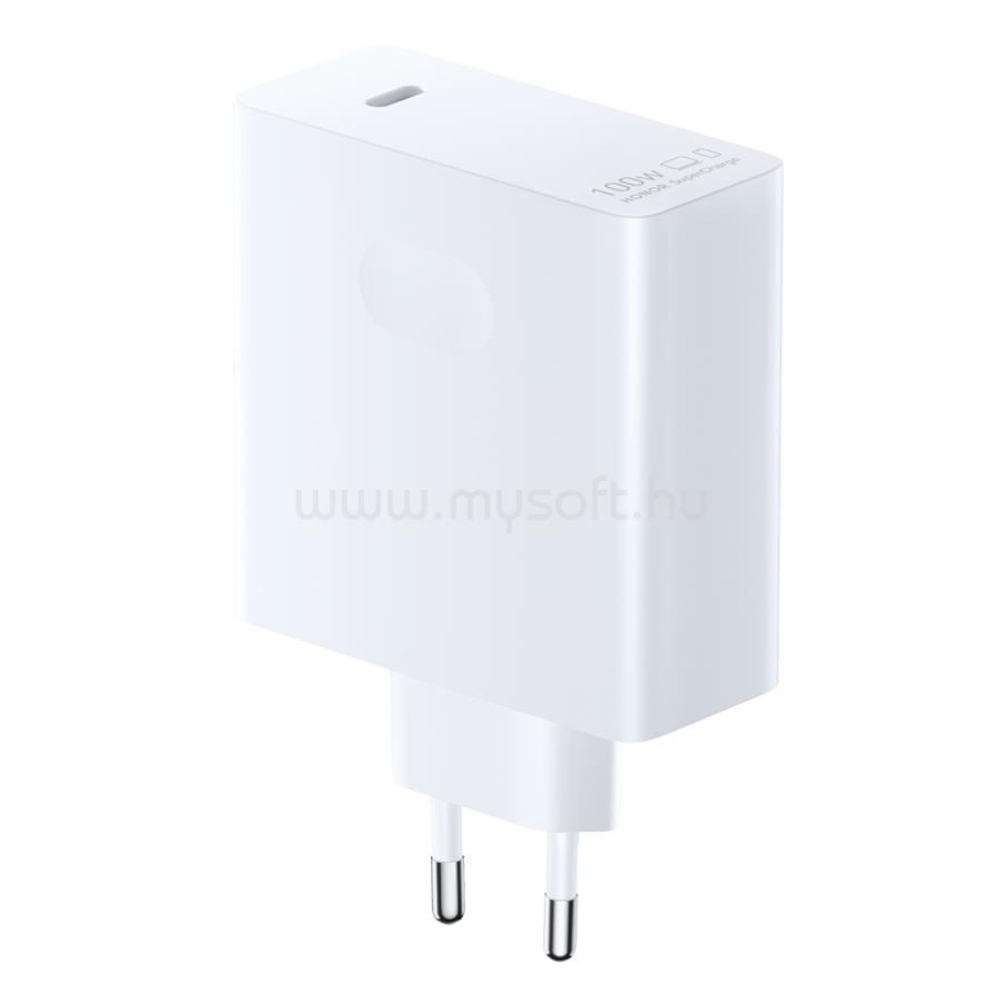 HONOR SuperCharger hálózati töltő Type-C aljzat 100W, gyorstöltő, FEHÉR