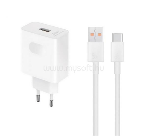 HONOR HONOR SuperCharger hálózati töltő USB aljzat 66W, gyorstöltő + Type-C kábel, FEHÉR