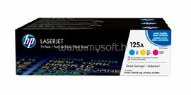 HP 125A Eredeti cián/bíbor/sárga LaserJet multipakk tonerkazetták (3x1400 oldal) CF373AM small
