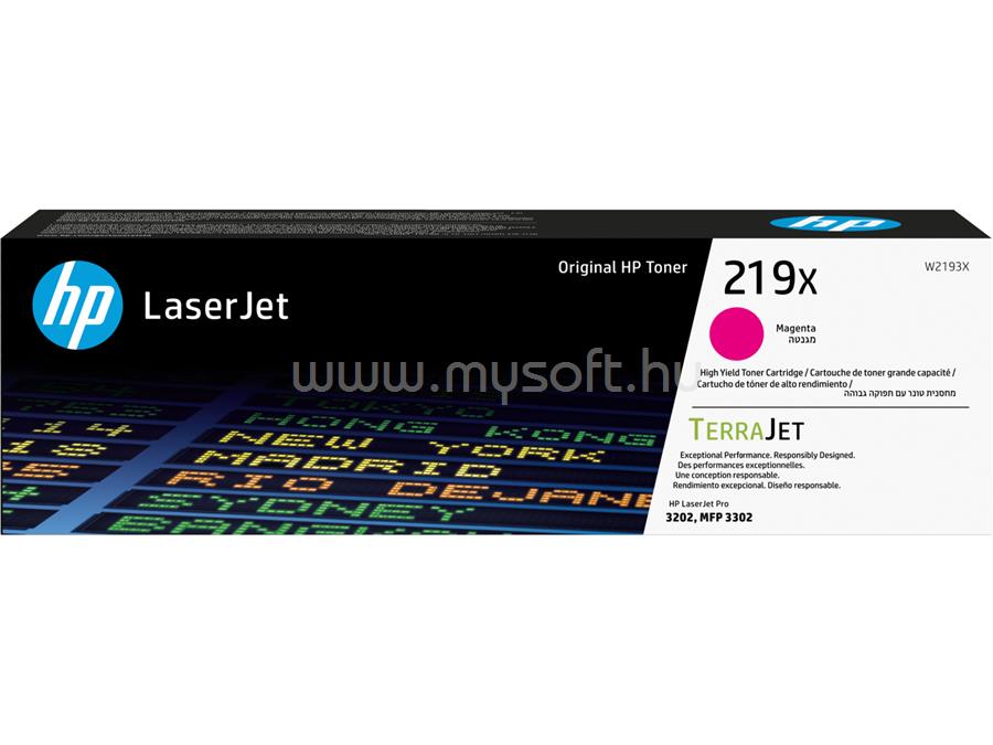 HP 219X Eredeti bíbor LaserJet tonerkazetta (2500 oldal)