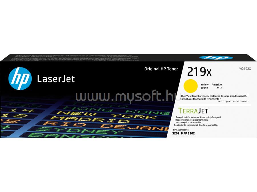 HP 219X Eredeti sárga LaserJet tonerkazetta (2500 oldal)