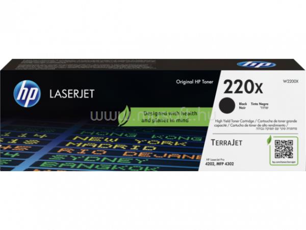 HP 220X Eredeti fekete LaserJet tonerkazetta (7500 oldal)