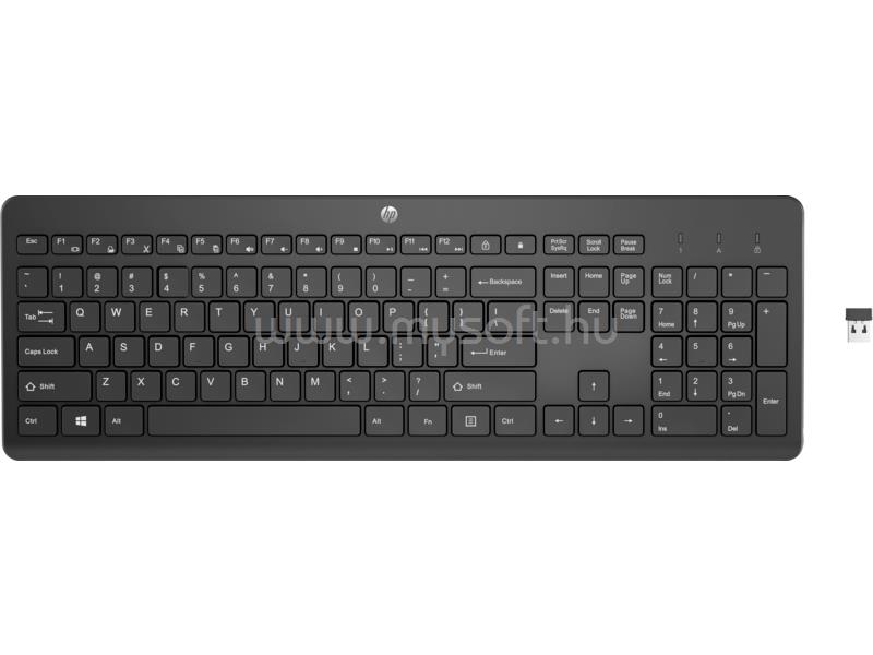 HP 230 vezeték nélküli billentyűzet (magyar, fekete)