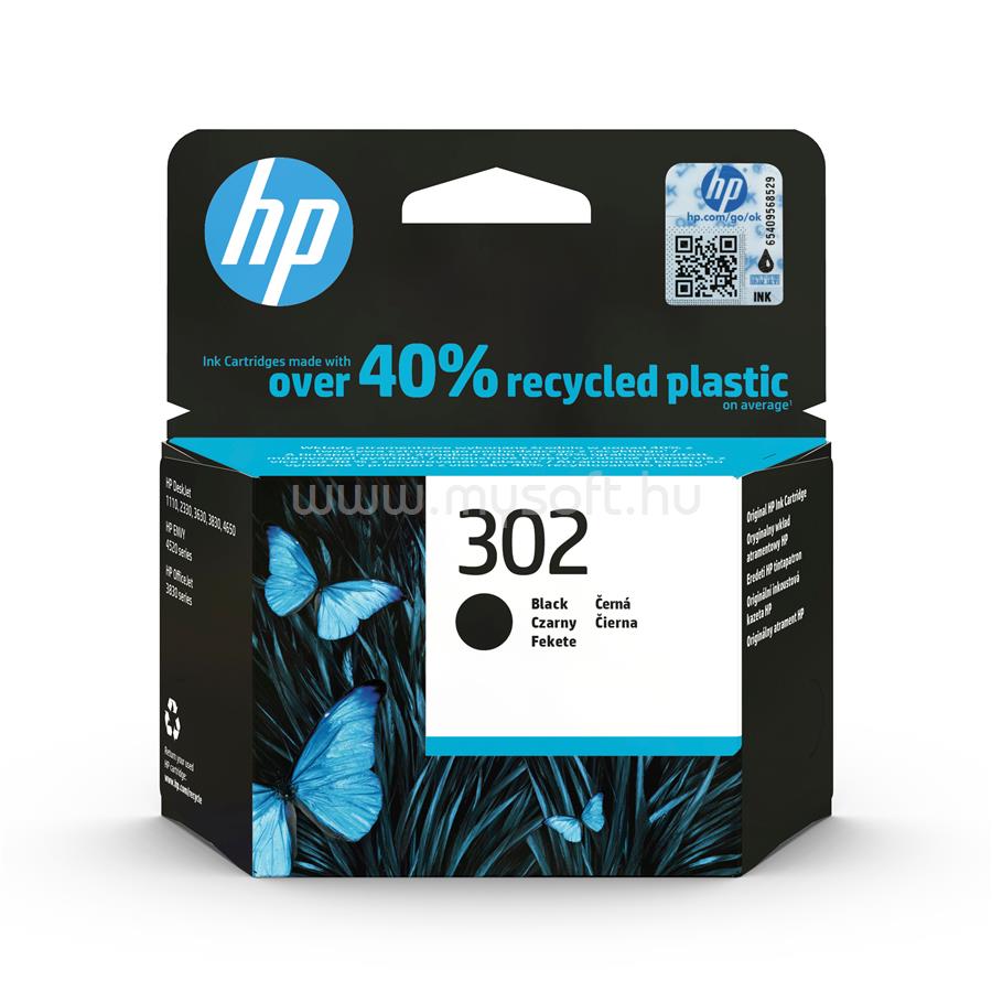 HP 302 Eredeti fekete tintapatron (170 oldal)