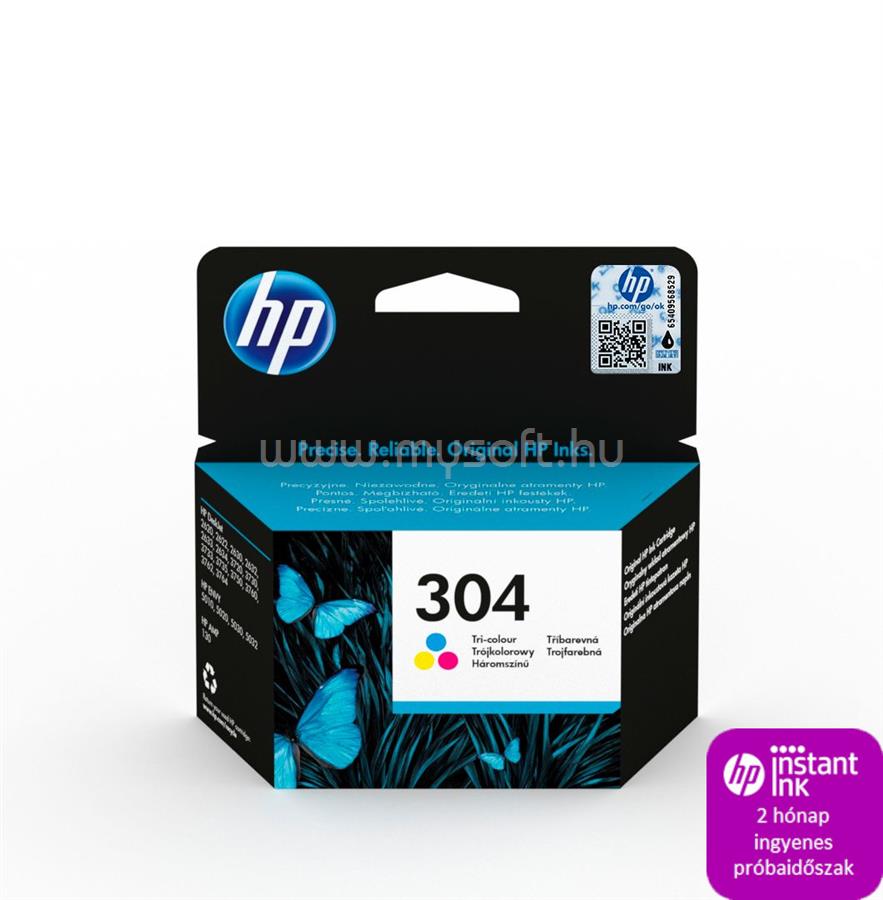 HP 304 Eredeti háromszínű tintapatron (100 oldal)