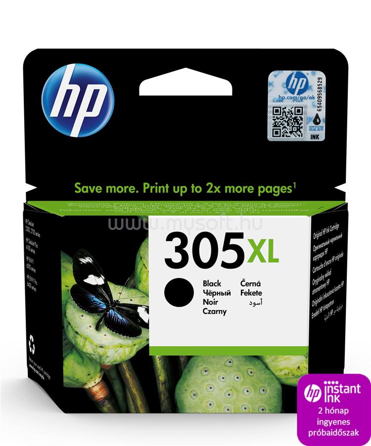 HP 305XL Eredeti fekete nagy kapacitású tintapatron (240 oldal)