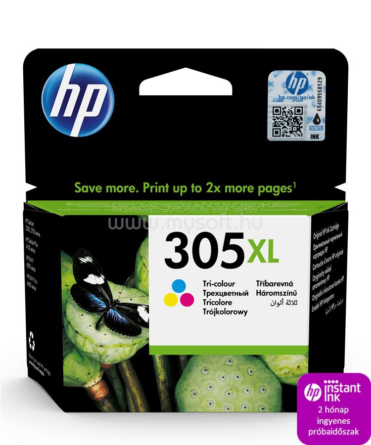 HP 305XL nagy kapacitású háromszínű tintapatron (200 oldal)