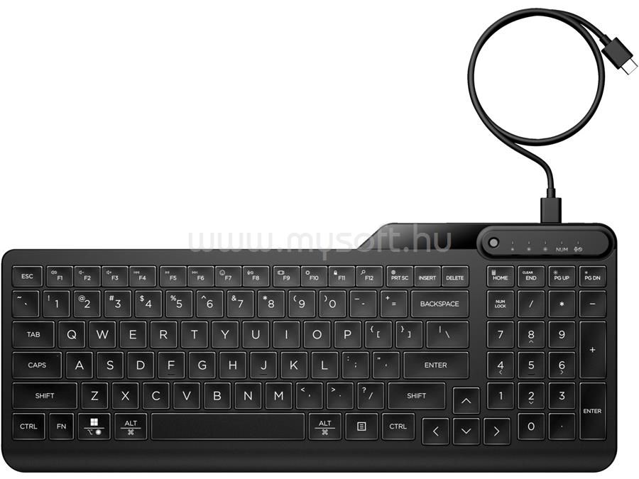 HP 405 vezetékes billentyűzet (magyar, fekete)