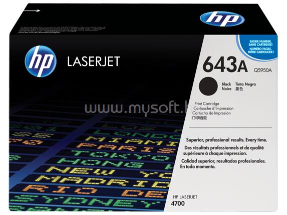 HP 643A Eredeti fekete LaserJet tonerkazetta (11 000 oldal)