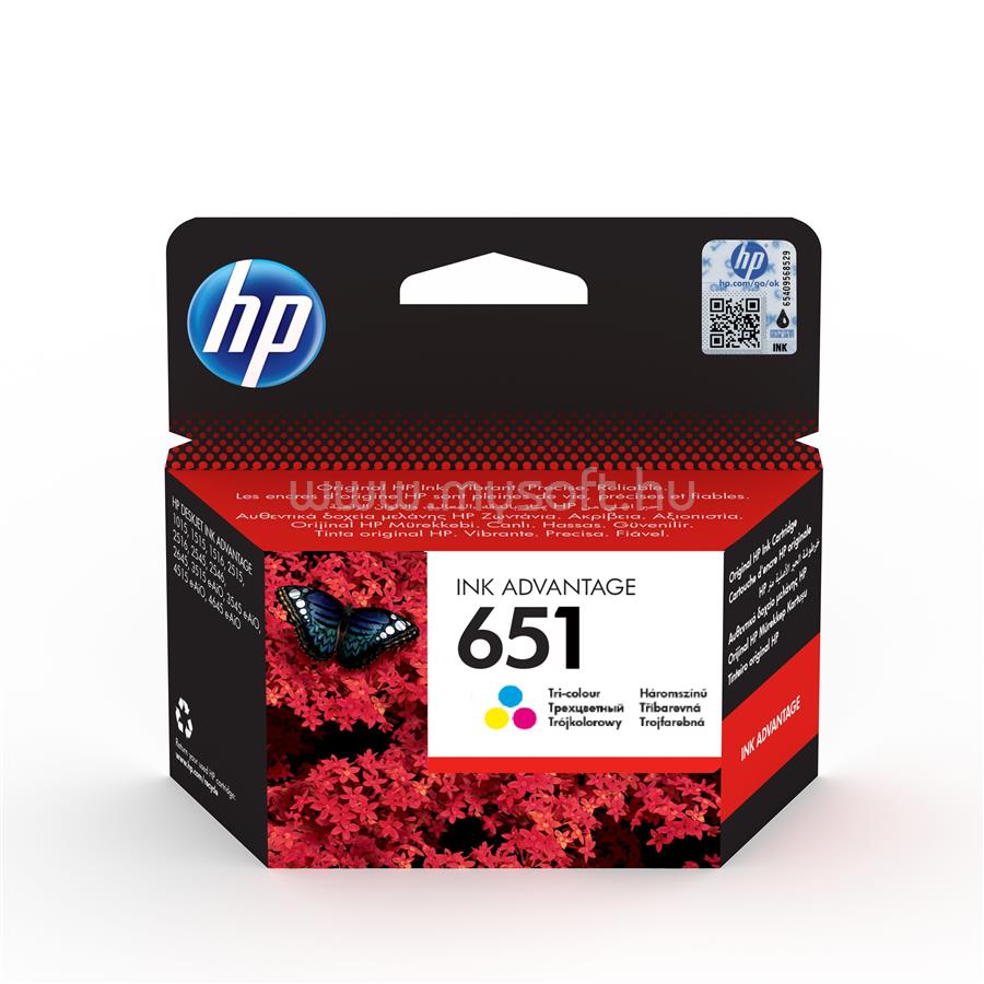 HP 651 Eredeti színes Advantage tintapatron (300 oldal)